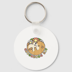 Groundhog Day Men Women Retro Vintage 60s 70s 80s Keychain