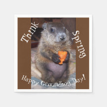 Groundhog Day Paper Napkins