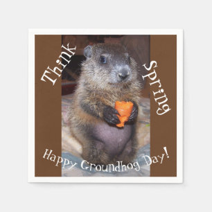 Groundhog Day Paper Napkins