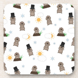 Groundhog Day Pattern Coaster