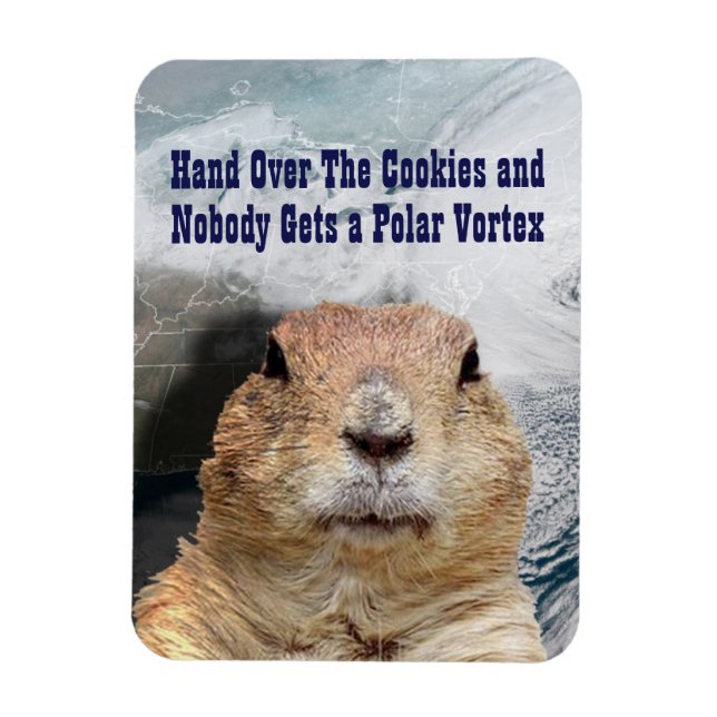 Groundhog Day Polar Vortex Magnet (Vertical)