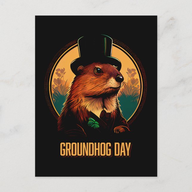 Groundhog Day Postcard (Front)