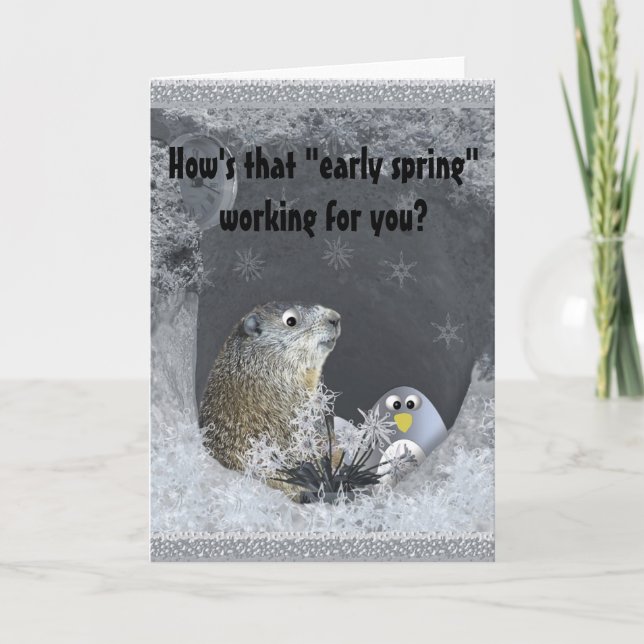 Groundhog Day Prediction - Major Fail! Card (Front)