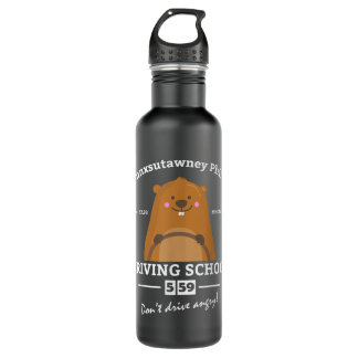 Groundhog Day Punxsutawney Phil Driving  710 Ml Water Bottle