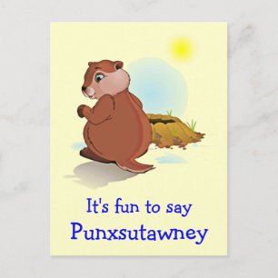 Groundhog Day Punxsutawney Postcard