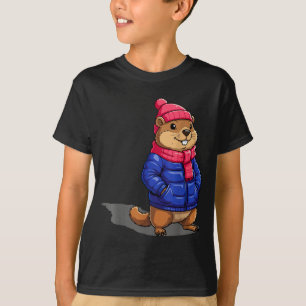 Groundhog Day Shadow Funny Groundhog Day Birthday T-Shirt