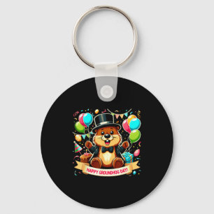 Groundhog Day Shirt Happy Groundhogs Day Men Women Keychain