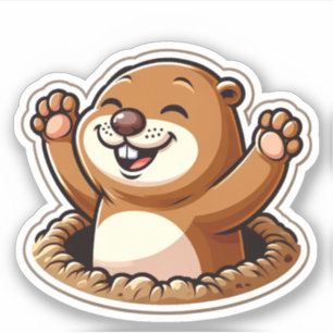 Groundhog day sticker