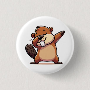 Groundhog day sticker 1 inch round button