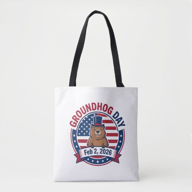 Groundhog Day Tote Bag (Front)
