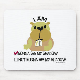 Groundhog day vote shadow mouse pad