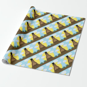 Groundhog day wrapping paper