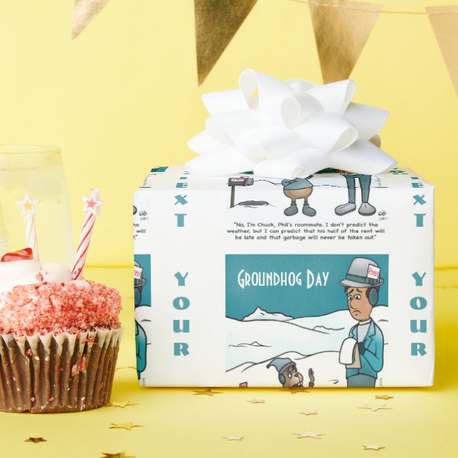 Groundhog Day Wrapping Paper (Birthday Party)