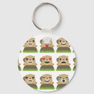 groundhog emojis keychain
