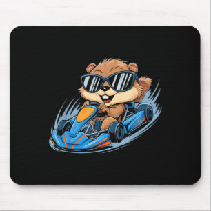 Groundhog Go-kart Racing Happy Groundhog Day Boys  Mouse Pad