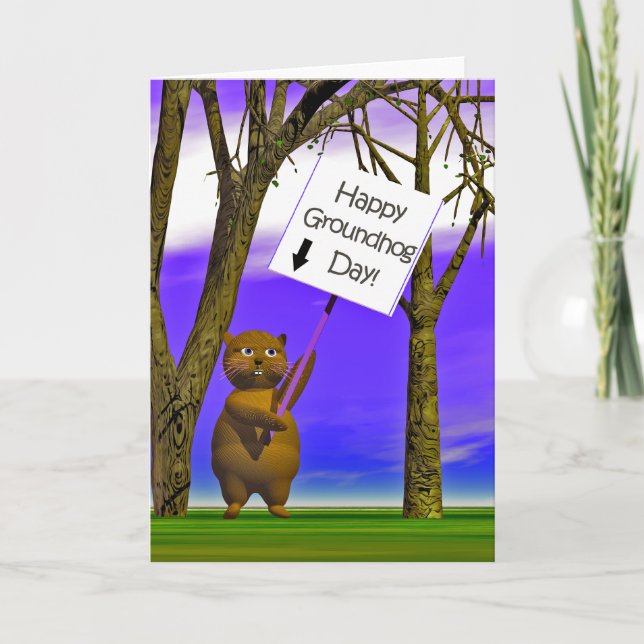 Groundhog Greeting Card (Front)
