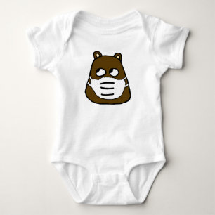 Groundhog in Face Mask Baby Bodysuit