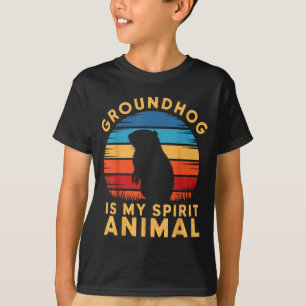 Groundhog Is My Spirit Animal Woodchuck Groundhog T-Shirt