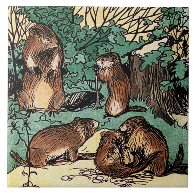 Groundhog - Marmot Family Tile (Front)
