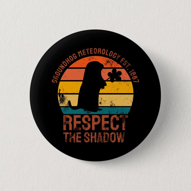 Groundhog Meteorology Est. 1887 2 Inch Round Button (Front)