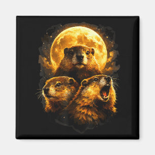 Groundhog Moon Magnet