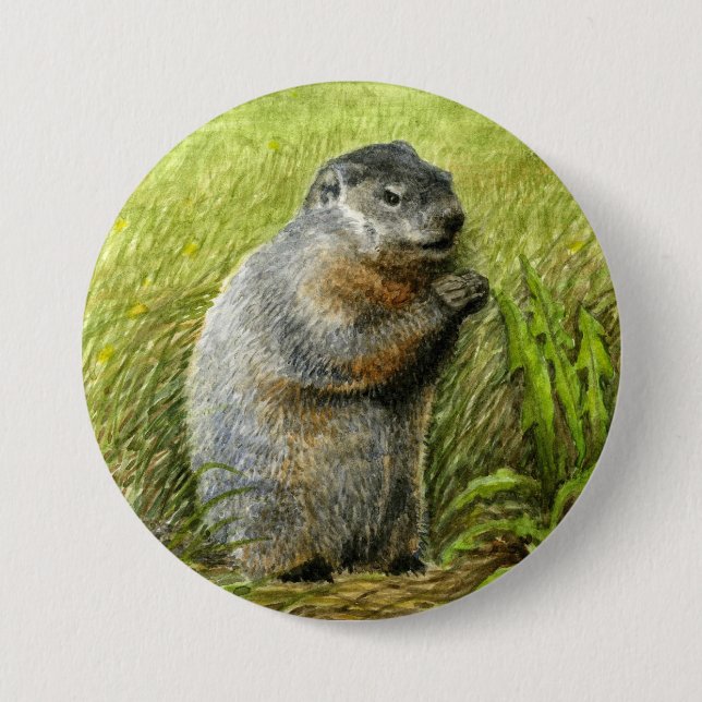 Groundhog pin / button (Front)