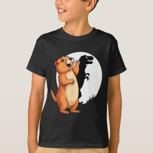 Groundhog Shadow Dinosaur Funny Puppet Happy Groun T-Shirt