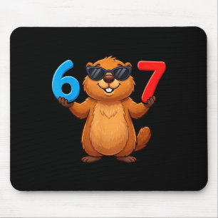 Groundhog Six Seven Drip 67 Meme Funny 6-7 Groundh Mouse Pad