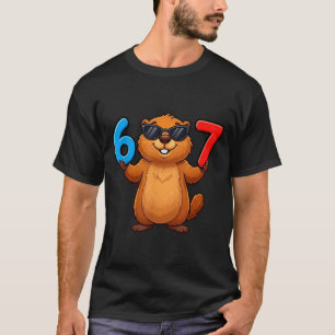 Groundhog Six Seven Drip 67 Meme Funny 6-7 Groundh T-Shirt