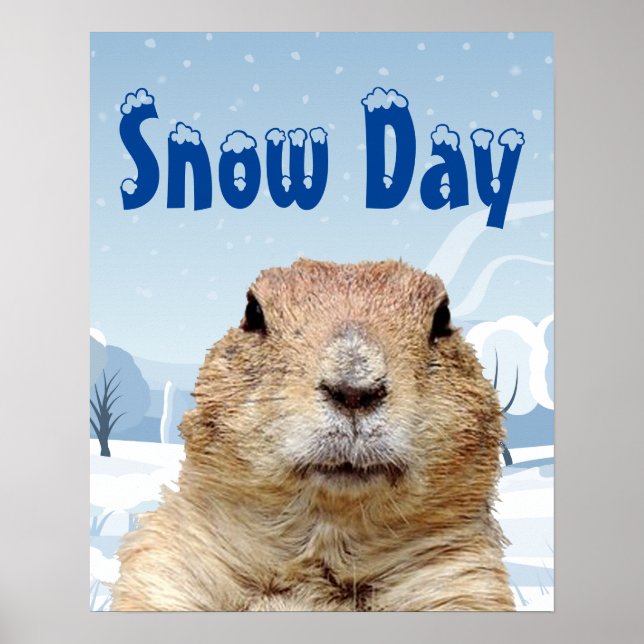Groundhog Snow Day Poster (Front)
