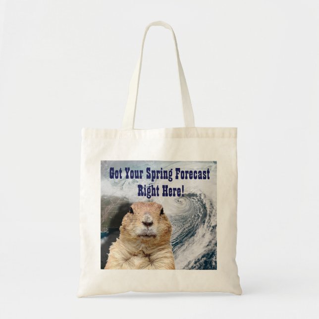 Groundhog Spring Forecast Tote Bag (Front)