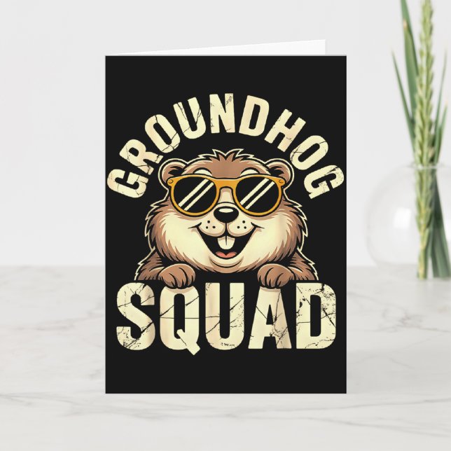 Groundhog Squad 2026 Happy Groundhog Day _1  Card (Front)