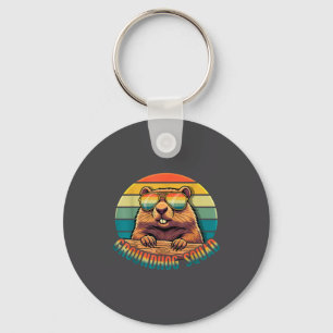 Groundhog Squad Retro Happy Groundhog Day Vintage  Keychain