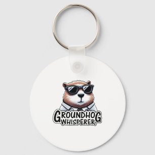 Groundhog Whisperer Team No Shadow Crew Groundhog Keychain
