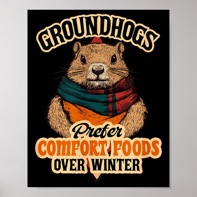 Groundhogs Prefer Comfort Foods Over Winter  Poster (Front)