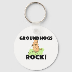 Groundhogs Rock Keychain