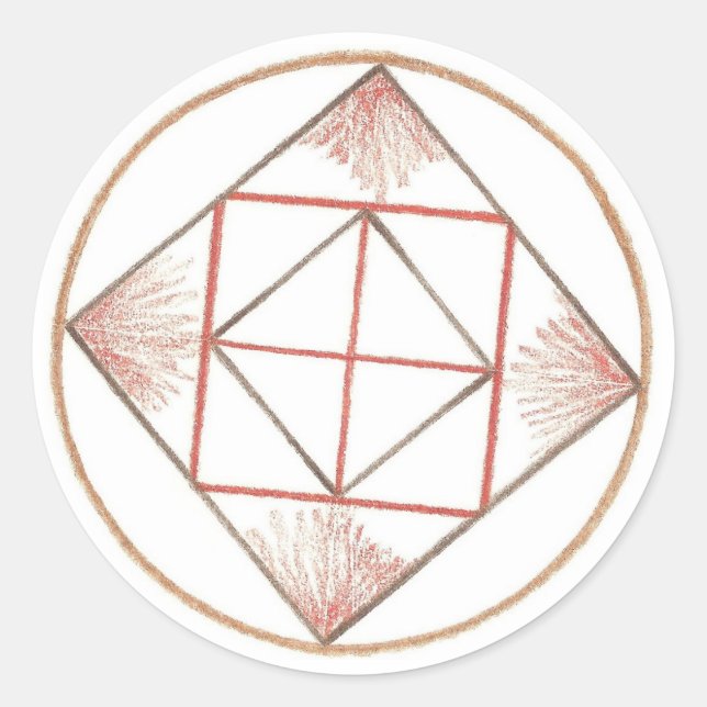 Grounding Mandala Classic Round Sticker (Front)