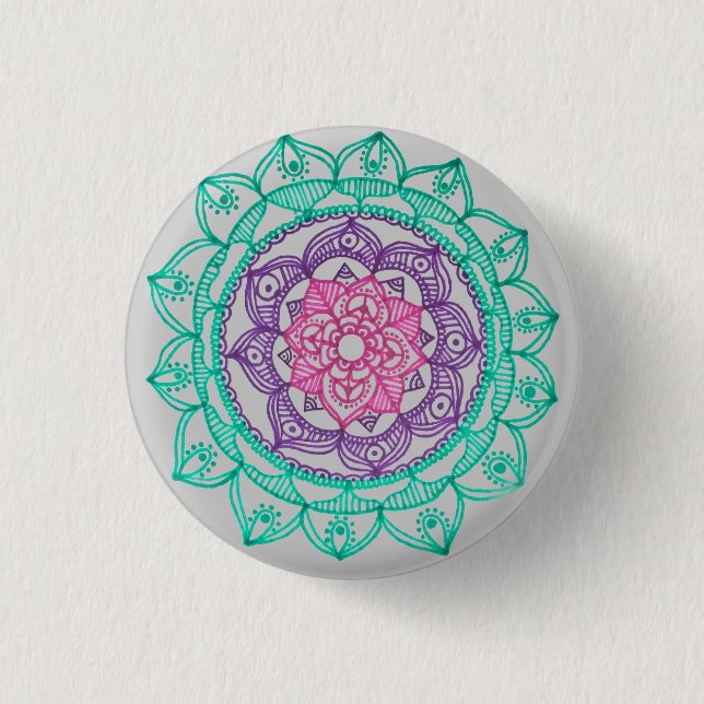 Grounding Mandala Pin By Megaflora (Front)