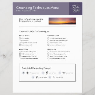 Grounding Toolkit Sheet