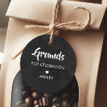 Grounds for Celebration Tags, Coffee, Chalkboard Favour Tags<br><div class="desc">These are the perfect little gift tags. You can customize front and back text.</div>