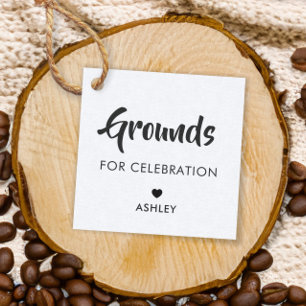 Grounds for Celebration Tags, Coffee Tag, Kraft Favour Tags