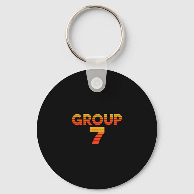 Group 7 teacher proud funny school squad halloween keychain (Front)