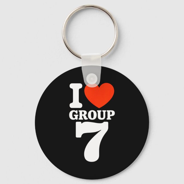 Group 7 Viral Trend I Love Group 7 Sarcastic G7 Me Keychain (Front)