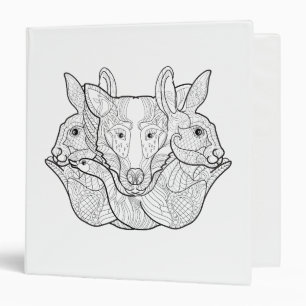 Group Animal Doodle Binder