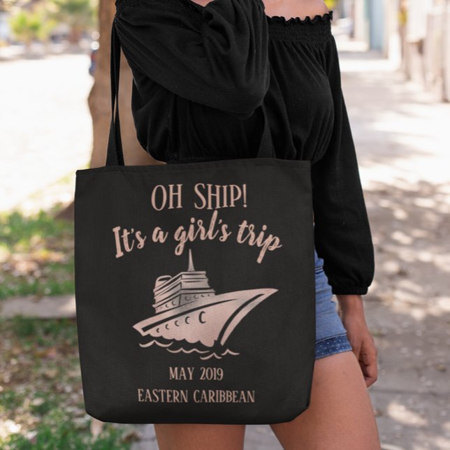 Group Cruise Trip Rose Gold Pretty Girl's Tote Bag (Creator Uploaded)