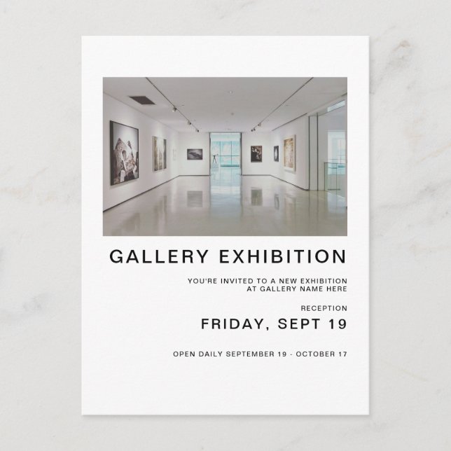 Group Gallery Exhibition Invitation Template Postcard (Front)