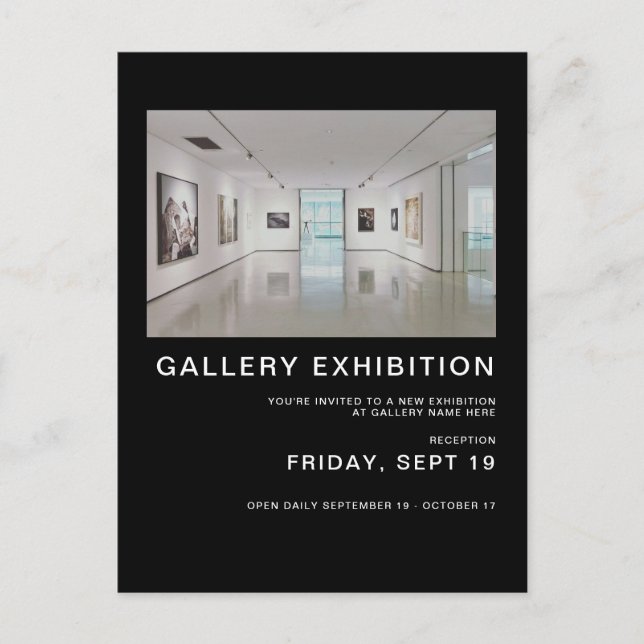 Group Gallery Exhibition Invitation Template Postcard (Front)