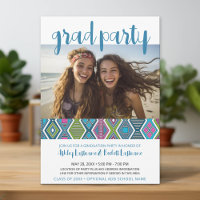 Group Graduation Party - Colourful Tribal Pattern
