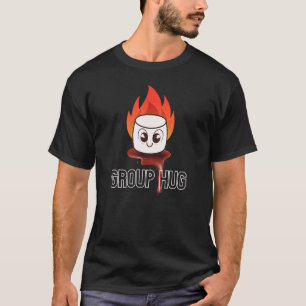 Group Hug Camping Campfire Chocolate Marshmallow S T-Shirt
