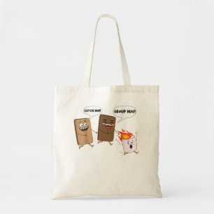 Group Hug Funny Smores Chocolate Marshmallow Campi Tote Bag